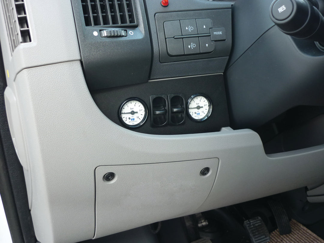 Control panel fitted into the dashboard of Fiat Ducato Van